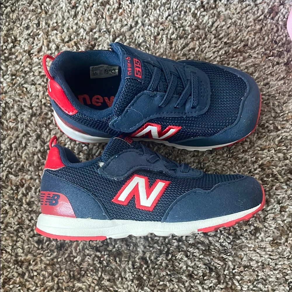 New Balance Kids' Navy and Red Sneakers